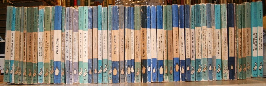 1940s penguins - blue